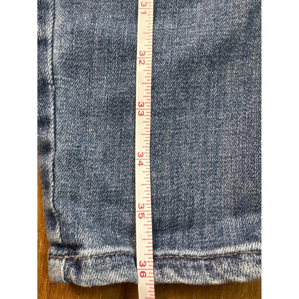 White House Black Market Jeans Womens 4 Blue Floral Embroidered Skinny - Picture 6 of 12